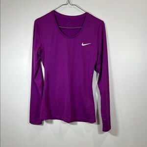 Nike Women's Vibrant Purple Long Sleeve Tee